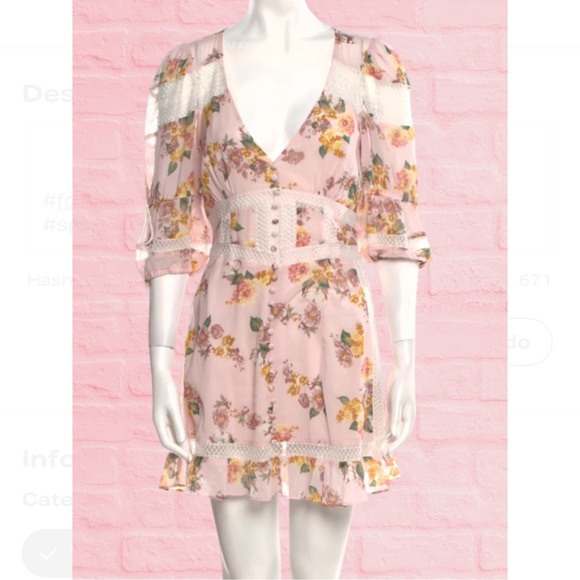 For love & lemons Floral Mini Dress - Picture 2 of 9